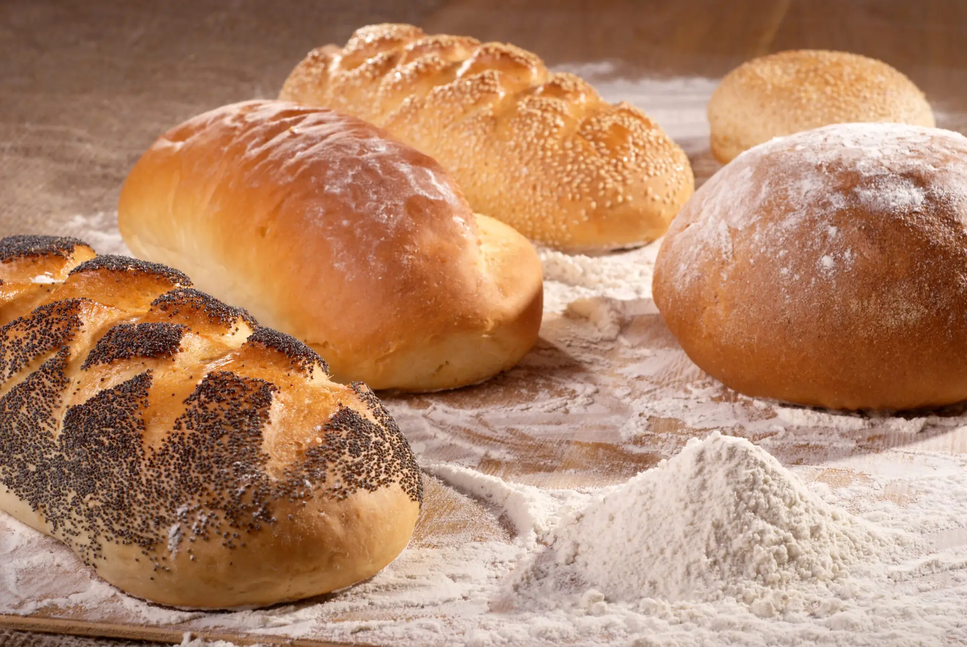 Close up of traditional bread. selective focus